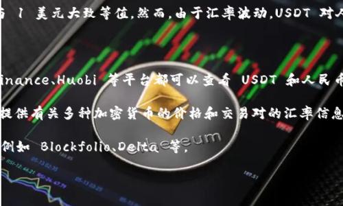 USDT（Tether）是一种与美元（USD）挂钩的稳定币，1 USDT 通常在市场上与 1 美元大致等值。然而，由于汇率波动，USDT 对人民币的具体兑换率会有所不同，且市场报价会随着交易时间的变化而变化。

要获取最新的 USDT 对人民币的汇率，可以通过以下几种途径：

1. **加密货币交易所**：大部分主流交易所都提供实时的汇率信息。例如，Binance、Huobi 等平台都可以查看 USDT 和人民币（CNY）的实时交易数据。

2. **金融信息网站**：一些金融网站（如 CoinMarketCap、CoinGecko 等）提供有关多种加密货币的价格和交易对的汇率信息。

3. **移动应用程序**：市面上也有一些应用专门用于跟踪加密货币的价格，例如 Blockfolio、Delta 等。

建议您访问上述平台获取最新的信息。