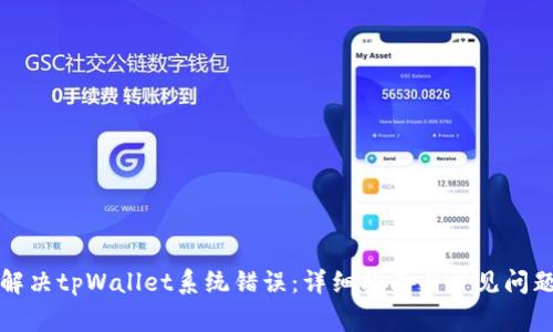 如何解决tpWallet系统错误：详细指南与常见问题解析